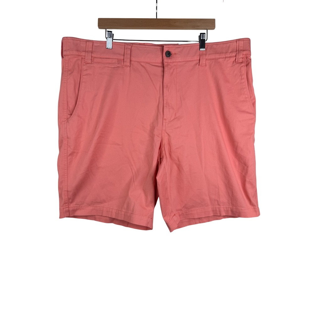 NWT The Foundry Supply Co. Men's Flex Flat Front Shorts size W46 Coral Frost